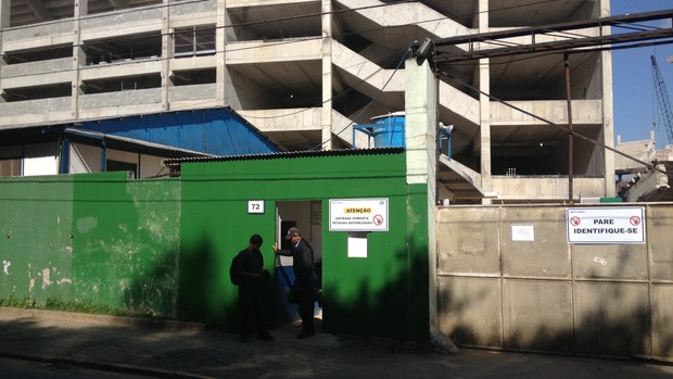 Acidente obras Arena Palmeiras (Foto: Marcelo Prado)