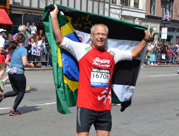 Maratona de Boston Marco Scharnberg (Foto: Arquivo Pessoal)