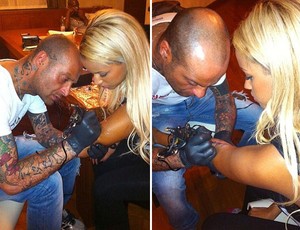 Fanny faz tatuagem em homenagem ao namorado Balotelli (Foto: Instagram)