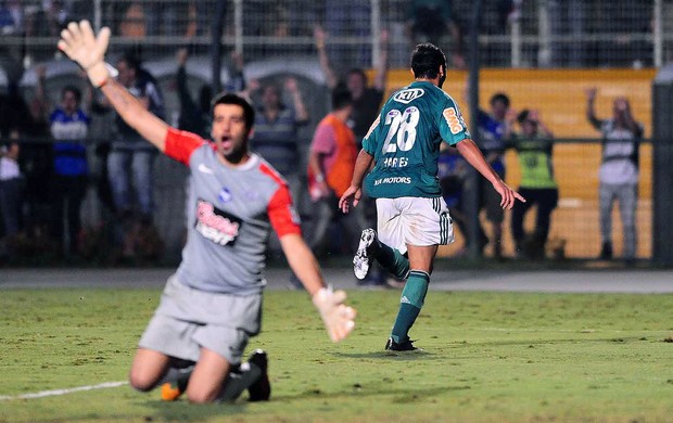 Charles gol Palmeiras Libertad Libertadores (Foto: Marcos Ribolli / Globoesporte.com)