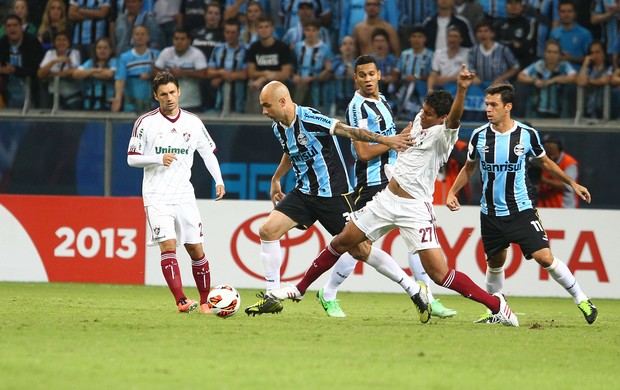 cris marco antonio grêmio fluminense arena libertadores (Foto: Lucas Uebel/Grêmio FBPA)