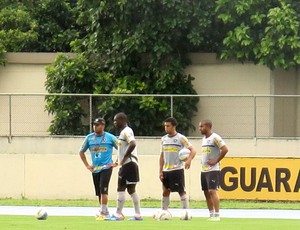 Seedorf, Edilson e Julio Cesar botafogo treino (Foto: Thales Soares)