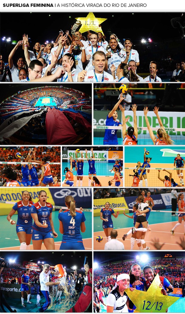 Mosaico superliga feminina de vôlei Rio de Janeiro (Foto: Editoria de arte / Globoesporte.com)