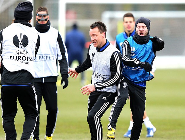 John Terry Juan Mata treino Chelsea (Foto: Getty Images)