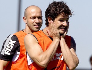 Pato no treino do Corinthians (Foto: Daniel Augusto Jr. / Ag. Corinthians)