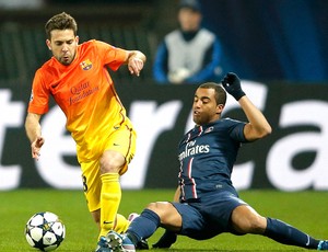 Lucas jogo PSG Barcelona (Foto: Reuters)