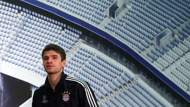 thomas Muller bayern de munique coletiva (Foto: Agência AP)