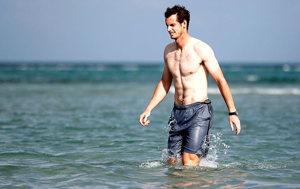 Andy Murray praia comemoração Masters 1000 tênis (Foto: Reuters)