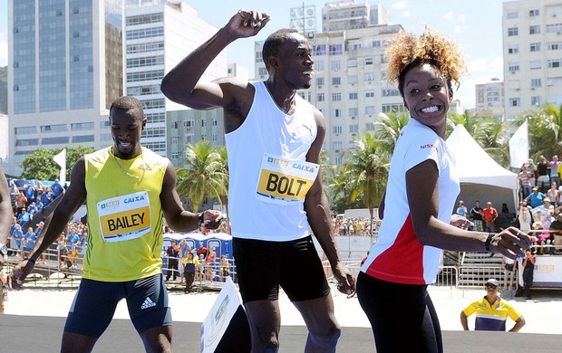 Usain bolt copacabana dançando (Foto: Alexandre Durão / Globoesporte.com)