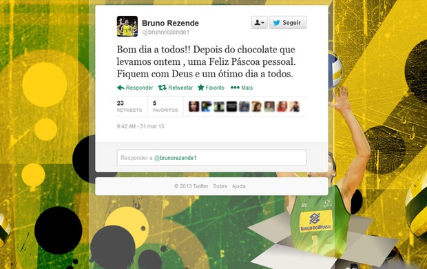 reprodução twitter vôlei bruninho (Foto: Reprodução / Twitter)