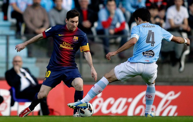 lionel messi barcelona borja oubina celta de vigo (Foto: Agência Reuters)