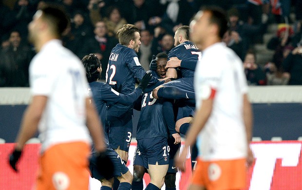  Kevin Gameiro comemoração PSG Montpellier (Foto: AFP)