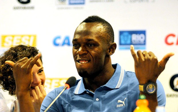 Usain bolt coletiva (Foto: Alexandre Durão / Globoesporte.com)