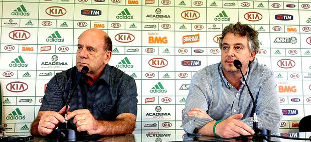 Brunoro e Nobre coletiva Palmeiras (Foto: José Gonzalez)