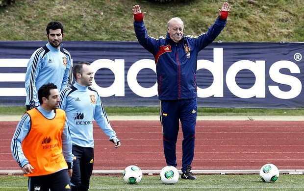 Xavi Iniesta Del Bosque Espanha (Foto: EFE)