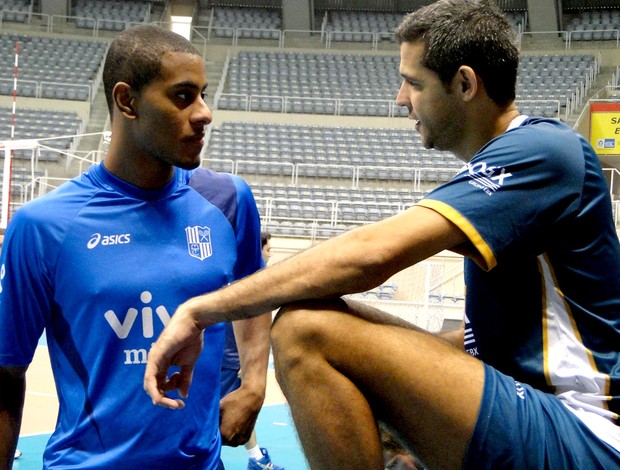 vôlei Lucarelli e Dante Maracanãzinho (Foto: Helena Rebello)