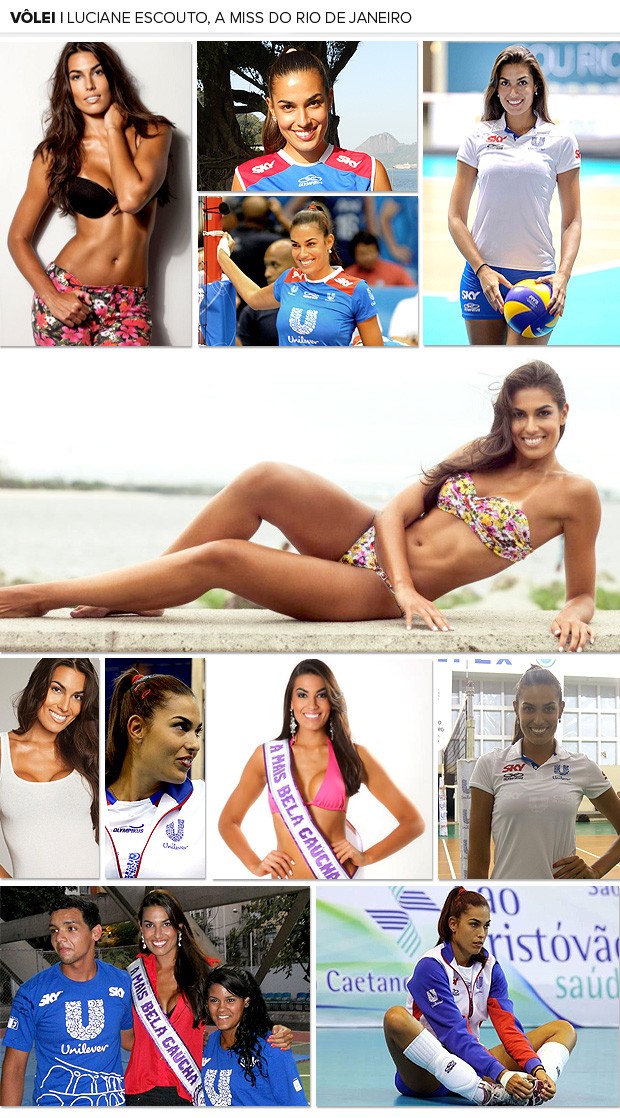 mosaico vôlei Luciane Escouto miss (Foto: Editoria de Arte / Globoesporte.com)