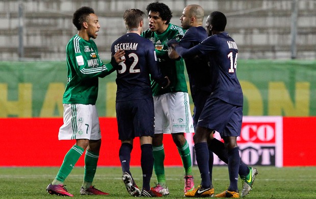 beckham paris saint germain x Saint Etienne (Foto: AP)