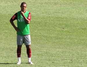 Leandro Ferreira no treino do América-MG (Foto: Mauricio Paulucci)