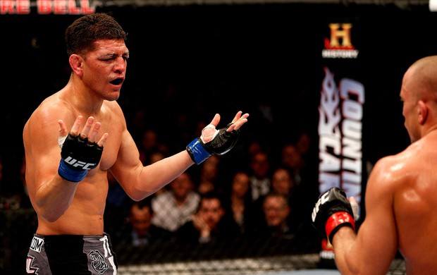 UFC 158 Georges St. Pierre Nick Diaz (Foto: Agência Getty Images)