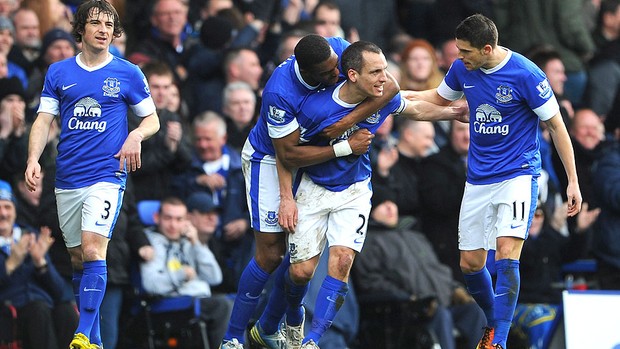 Leon Osman gol Everton Manchester City jogo (Foto: Getty Images)