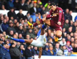 Tevez jogo Everton Manchester City (Foto: Getty Images)