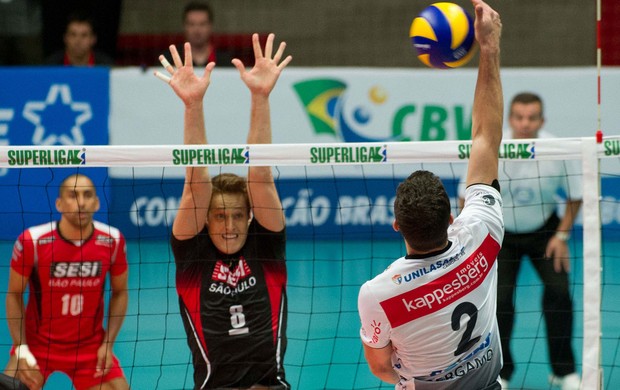 Volei Superliga Canoas x Sesi (Foto: Vinícius Costa/Agência Estado)