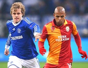 Felipe Melo na partida do Galatasaray contra o Schalke (Foto: Getty Images)