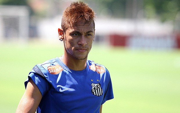 Neymar no treino do Santos (Foto: Ag. Estado)