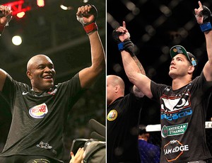 montagem Anderson Silva e Chris Weidman UFC (Foto: Editoria de Arte)