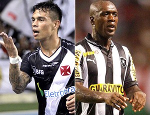 Montagem Bernardo e Seedorf, Vasco x Botafogo (Foto: Editoria de Arte)