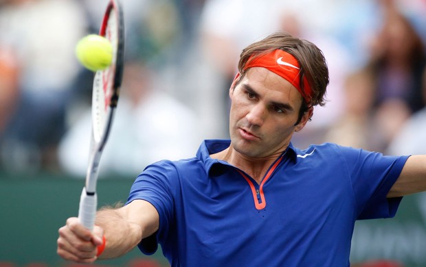 Roger Federer na segunda rodada em Indian Wells (Foto: Reuters)