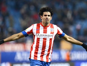 Diego Costa na partida do Atlético de Madri (Foto: AFP)