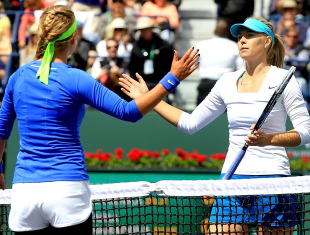 Azarenka Sharapova final indian wells 2012 (Foto: AFP)