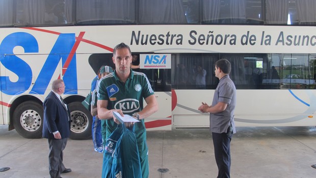 Fernando Prass Palmeiras Paraguai (Foto: Marcelo Prado)