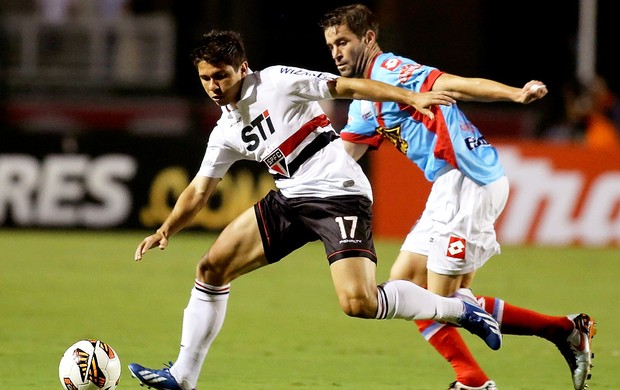 Osvaldo no jogo São Paulo e Arsenal de Sarandi Libertadores (Foto: Marcos Ribolli / Globoesporte.com)