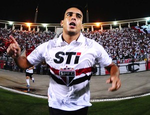 Jadson comemora gol do São Paulo sobre o Arsenal de Sarandi (Foto: Marcos Ribolli)