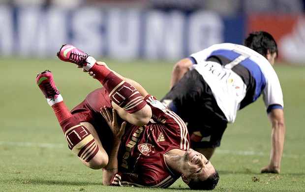 Thiago Neves no jogo do Fluminense contra o Huachipato (Foto: Marcelo Theobald / Ag. O Globo)