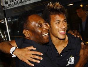 pele neymar santos (Foto: Ricardo Saibun/Divulgação Santos FC)