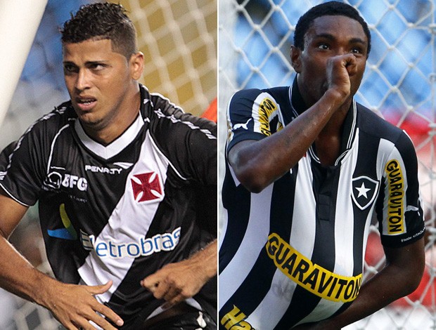 Montagem - Romário e Vitinho, Vasco x Botafogo (Foto: Editoria de Arte)