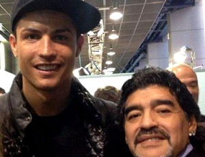 cristiano ronaldo real madrid e maradona (Foto: Reprodução / Twitter)