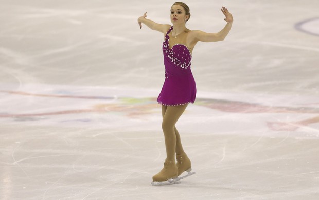 Isadora Williams no Mundial Júnior de patinação no gelo, em Milão (Foto: Getty Images)