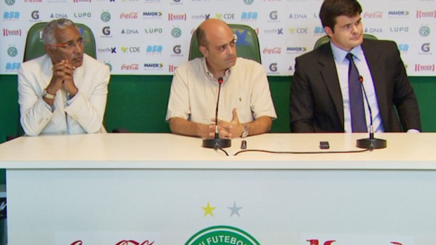 Isaías Tinoco, Álvaro Negrão e Filipe Souza durante entrevista no Guarani (Foto: Carlos Velardi / EPTV)