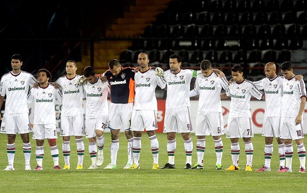 Time do Fluminense no jogo contra o Huachipato (Foto: Victor Salazar / UNO / Photocamera)