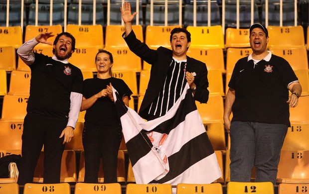 Torcida do Corinthians contra o Millonarios (Foto: Marcos Ribolli)