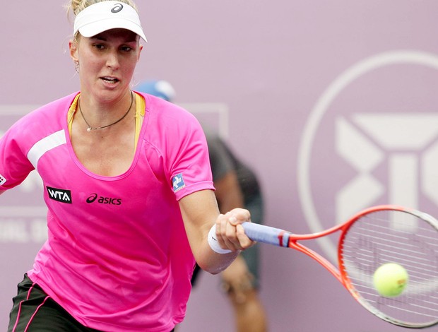 Beatriz Haddad na partida do WTA do Brasil de tênis (Foto: Cristiano Andujar / Foto Arena)