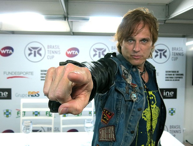 Chris Pitman, tecladista do Guns N' Roses no WTA Brasil (Foto: Matheus Tiburcio)