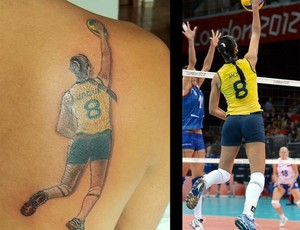 vôlei fã tatuagem Jaqueline (Foto: Reprodução / Twitter)