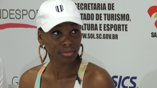 Venus Williams, no WTA de Florianópolis (Foto: Vitor Vieira de Oliveira)