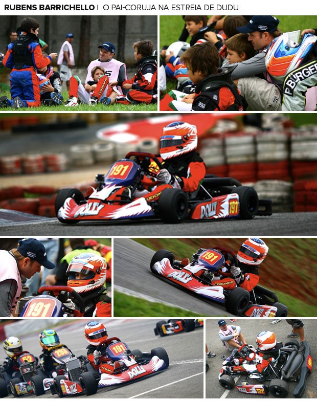 Mosaico - Rubens Barrichello e filho Dudu (Foto: Editoria de Arte)